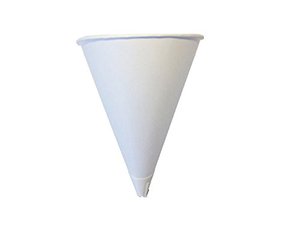 lot 8095 image: Solo Bare 4 oz. Recyclable Paper Cone Water Cup, Rolled Rim 800ct. 4R-2050 Vasos de Agua con Forma de Cono (4 Boxes (800ct))