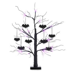 lot 8096 image: Black Lighted Halloween Spooky Tree, 24�� Battery Operated