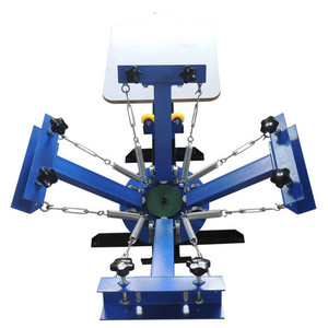 lot 55927 image: NS401-S 4 Color 1 Station Screen Printing Press machine Silkscreen T-Shirt