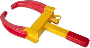 lot 55934 image: Trailer TireBoot Lock -Trailer Wheel Locks Adjustable Wheel Boot LockSteel Towing Wheel Clamp Boot, Lock Cylinder Anti-Theft Tire Clamp for Parking Car Truck RV Boat Trailer - Qty 4