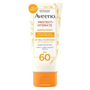 lot 2283 image: Aveeno Protect & Hydrate Sunscreen Body Lotion - SPF 60 - 3 fl oz