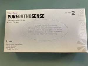 lot 2296 image: Purelife Nitrile powder free exam glove 100 count Size-LARGE