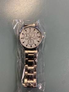 lot 2342 image: Brown and silver minimalist, quartz fashion watch