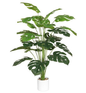 lot 44191 image: 28 Tall Fake Plants Artificial Palm Plants Leave Faux Turtle Leaf Fake Monstera Tropical Large Palm Tree Leaves Plant Artificial Greenery Potted Faux Plant for Home Office Party Garden Decor