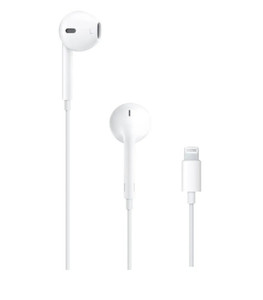 lot 44231 image: Apple EarPods Headphones with Lightning Connector, Wired Ear Buds for iPhone with Built-in Remote to Control Music, Phone Calls, and Volume