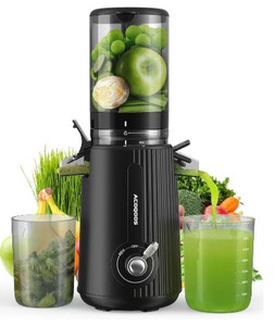 lot 44232 image: ACOQOOS Juicer Machines, Cold Press Juicer Whole Fruit and Vegetable with 4.3 Feeding Chute, Easy to Clean Juicers with 2 Cups, Masticating Juicer Black