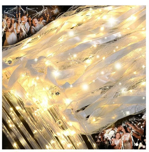 lot 44249 image: 100 PCS Light up Wands for Wedding, Wedding Wands Streamers with 3 Colorful Flashing Modes, Fairy Wands, LED Silk Fairy Wand with Bells for Wedding, New Year, Raves, Concert, Birthday