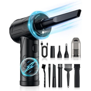 lot 44252 image: Powerful Compressed Air Duster for Deep Cleaning-Replace Compressed Air Can-No Canned Air Duster-Keyboard Cleaner-PC Cleaning-Rechargeable-3-Speeds-95000RPM Cordless Air Blower-Car Duster 8000mAh