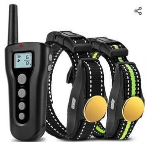 lot 44255 image: Bousnic Dog Training Collar 2 Dogs Upgraded 1000ft Remote Rechargeable Waterproof Electric Shock Collar with Beep Vibration Shock for Small Medium Large Dogs (15lbs - 120lbs)