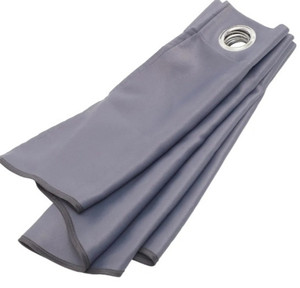 lot 44271 image: Window Valances Curtains Short Curtains Blackout Window Tiers Half Windows Drapes for Home Living Room Kitchen Cabinet Grey