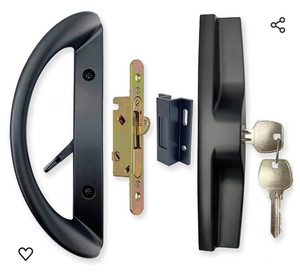 lot 44328 image: Patio Sliding Door Handle Set with Mortise Lock
