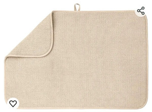lot 44427 image: Bellemain XXL Dish Mat 24 x 17 ( LARGEST MAT ) Microfiber Dish Drying Mat , Super absorbent ( Ivory )