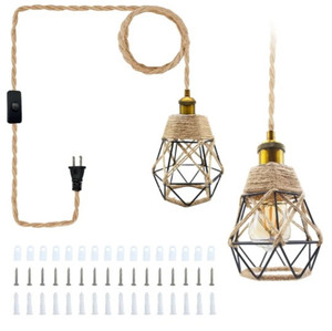 lot 44429 image: 2 Pcs Plug in Pendant Light