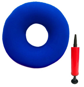 lot 44440 image: ) Donut Cushion Seat, Inflatable Ring Cushion with A Pump, Hemorrhoid Seat Pillow, Round Wheelchairs Seat Cushion for for Home, Car or Office (15 Blue