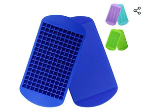 lot 44444 image: LeeYean Silicone Mini Ice Cube Trays 2 Pack, 160 Small Ice Cube Molds Easy Release Crushed Ice Cube for Chilling Whiskey Cocktail, BPA Free Flexible Stackable and Durable Soft Mold Storage Containers