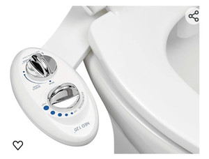 lot 44490 image: LUXE Bidet NEO 120 - Self-Cleaning Nozzle, Fresh Water Non-Electric Bidet Attachment for Toilet Seat, Adjustable Water Pressure, Rear Wash (White