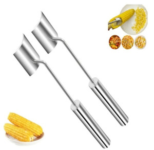 lot 44513 image: Corn Peeler, corn stripperCorn on the Cob Remover, Long Handle stainless steel corn stripping tool,corn shucker off the cob,corn scraper, corn cob stripper toolHome Kitchens Outdoor Dining (2 Pcs)