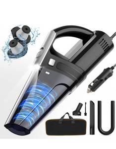 lot 44542 image: Car Vacuum, Portable Car Vacuum Cleaner with 7000PA Suction, DC 12V High Power 16.4Ft Cord Wired Vacuum Cleaner for Car