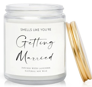 lot 44576 image: Engagement Gifts for Couples, Engagement Gifts for Women Candle, Wedding Gifts for Couple, Bridal Shower Gift for Bride, Bachelorette Party Present for Bride - Lavender Scented