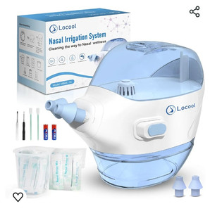lot 44617 image: Electric Nasal Irrigation System, Sinus Rinse Machine with 50 Salt Packets, Self-Cleaning and Automatic Waste Collection, Nasal Suction Device for Quickly Relieving Nasal Discomfort