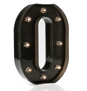 lot 44622 image: OYCBUZO Light Up Black Alphabet Marquee Number Sign LED Marquee Number
