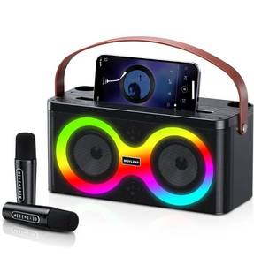 lot 433 image: Karaoke Machine for Adults & Kids,Karaoke Speaker with 2 Karaoke Microphone,Portable Karaoke Machine with PA System Support TWSAUXUSBRECTF Card for Family Party
