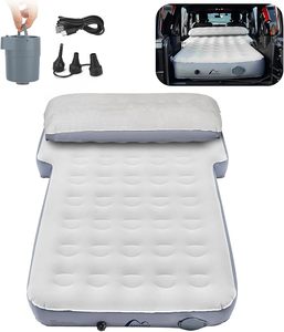 lot 44639 image: SUV Air Mattress with One-Click Charging Wireless Air Pump, Detachable Pillow, 10inch Air Mattress for Jeep Wrangler JK JKU JL JLU Unlimited 4 Door, Heavy Duty, Car Camping, Patent