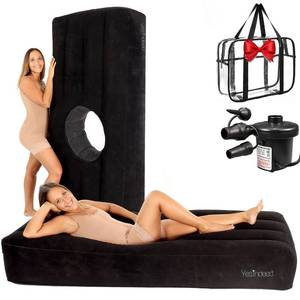 lot 46002 image: YESINDEED New Upgraded BBL Bed with Hole, Inflatable Brazilian Butt Lift Mattress for Post Surgery Recovery - Waterproof Velvet Touch Top Comfortable & Supportive - Carrying Bag and Air Pump - Retail $88.01