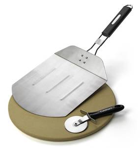 lot 46004 image: Cuisinart CPS-445, 3-Piece Pizza Grilling Set, Stainless Steel