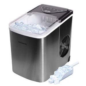 lot 46009 image: Frigidaire EFIC123-SS Counter Top Maker, Produces 26 pounds Ice per Day, Stainless Steel, Stainless - Retail $90.17