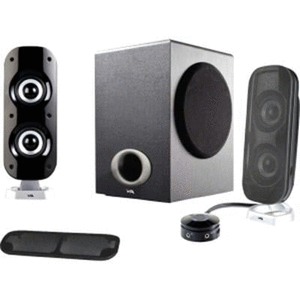 lot 46018 image: Cyber Acoustics CA-3810 2.1 Speaker System 40 W RMS CA3810 - Retail $151.54