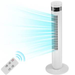 lot 46021 image: Antarctic Star Tower Fan Portable Electric Oscillating Fan Quiet Cooling Remote Control Standing Bladeless Floor Fans 3 Speeds Wind Modes Timer Bedroom Office (36 inch, White)