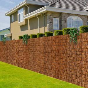 lot 46053 image: MOOKNAT Reed Bamboo Screen Fencing,4FT X 16.4FT Natural Reed Fencing Reed Screen for Balcony Reed Fence Bamboo Reed Fence 4 Feet High for Outdoor Backyard Patio(Brown)
