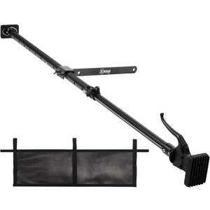lot 46063 image: XINQIAO Cargo Bar for Pickup Truck Bed, Premium Universal Truck Cargo Bar with Cargo Net and Divider Bar, 200 LB Capacity, Also for A Third Hand Support Pole, 39.4 to 70.8 Long