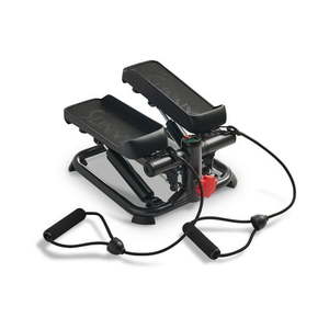 lot 46073 image: Total Body Smart 2-in-1 Stepper Machine Total Body Workout Adjustable Hydraulic LCD Monitor Resistance Bands Free Smart SunnyFit App - SF-S0978SMART - Retail $89.99