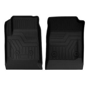 lot 46087 image: Mixsuper Front Floor Mats for 2015-2022 Chevrolet ColoradoGMC Canyon (Ext, Dbl & Crew Cabs) All Weather Floor Liners 1st Row Set Black