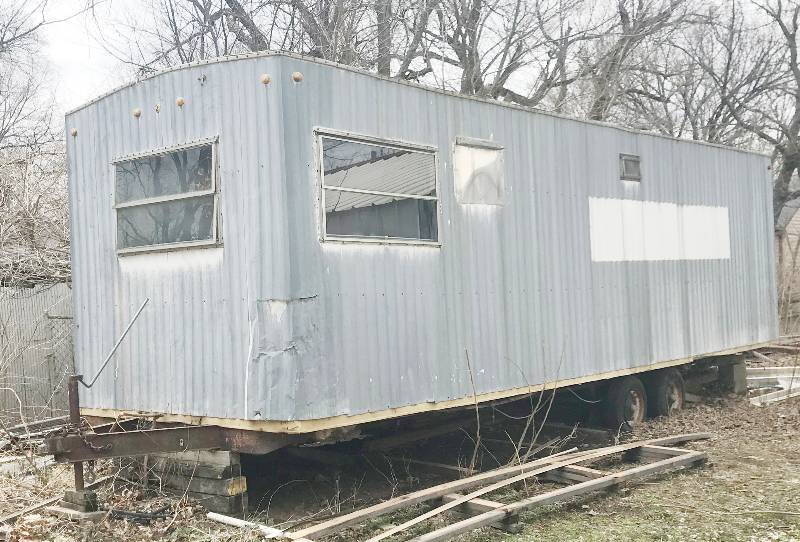 lot 1110 image: Bumper Pull Trailer - Job Site Office or Mobile Storage with Contents