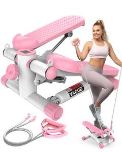 lot 51200 image: Yagud Steppers for Exercise at Home, Mini Stair Stepper with Resistance Bands, Portable Under Desk Stepper Workout Step Machine 300 lbs Weight Capacity