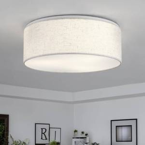 lot 51205 image: Luupyia 3-Lights Drum Ceiling Light Fixture 12.6 Inches, Vintage Unique Semi Flush Mount Ceiling Lighting with Fabric Drum Shade, Farmhouse Chandeliers for Bedroom, Hallway, Entry, Foyer E26 60W