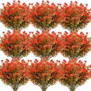 lot 51208 image: Lyrow 50 Bundles Artificial Fall Flowers Bulk Fake Autumn Plants Thanksgiving Artificial Flowers Outdoor UV Resistant Plastic Fall Plants for Home Wedding Party Christmas Thanksgiving Decorations