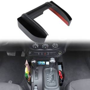 lot 51222 image: JeCar for JK Gear Tray Center Console Gear Shift Storage Organizer for 2011-2018 Jeep Wrangler JK JKU with Auto Transmission (Black)
