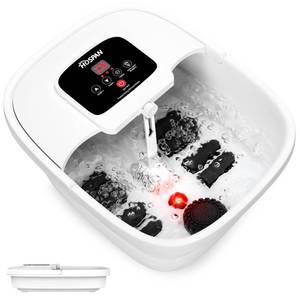 lot 51224 image: HOSPAN Collapsible Foot Spa with Heat, Bubble, Red Light, and Temperature Control, Foot Bath Massager with 8 Shiatsu Massage Rollers, Pedicure Foot Spa for Relaxation and Stress Relief - FS01A