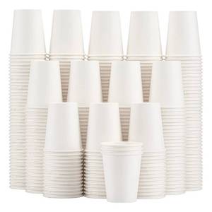 lot 51234 image: Lamosi 300 Pack Paper Cups 8 oz, Disposable Coffee Cups, Paper Coffee Cups 8 oz, White HotCold Beverage Drinking Cups for Water Juice or Tea, Office Party Home Travel