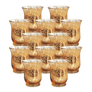 lot 51237 image: Tebery 12 Pack Round Gold Votive Candle Holders, 2-Inch Glass Tealight Candle Holder for Table Centerpiece, Wedding Decoration, Party, and Home Decor