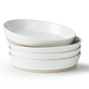 lot 51245 image: famiware Saturn 4 Pieces Pasta Bowls Set, 8.75 inch Salad Bowls, Stackable, Large Capacity, Perfect for Your Friend for Housewarming, Thanksgiving, White