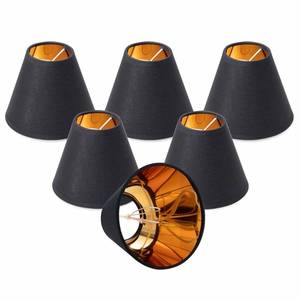 lot 51268 image: Wellmet Chandelier Lamp Shades, ONLY FOR CANDELABRA BULBS, Clip-on Fitter Lampshade, 3 X 6 X 5, Set of 6