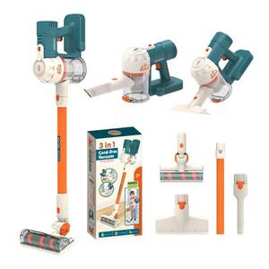 lot 51287 image: Gordengdy Kids Vacuum Cleaner Toys That Really Works��Cordless Kids Cleaning Set for Toddlers, Household Playset for Aged 3 Boys and Girls, Blue