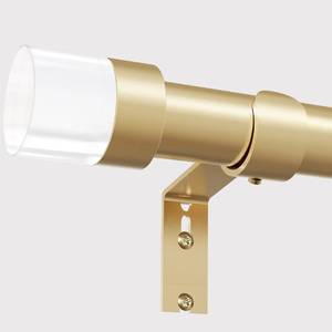 lot 51296 image: Gold Curtain Rods for Windows 1 Inch Diameter Heavy Duty Adjustable Curtain Rod 48 to 86, Decorative Window Curtain Rods with Modern Acrylic End Cap Finials,Window Drapery Rod for Bedroom