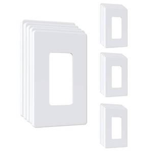 lot 51322 image: Amerisense Outlet Cover, Screwless Decorator Wall Plate, Light switch Power Plug Cover, 1-Gang Standard Size, White, 20 Pack,UL listed