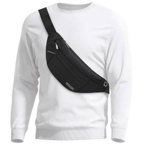 lot 51334 image: MAXTOP Large Crossbody Fanny Pack Belt Bag for Women Men with 4-Zipper Pockets Gifts for Enjoy Sports Yoga Running Hiking Workout Walking Casual Travel Wallets Fashion Waist Pack Phone Bag (Black)